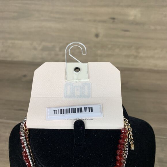 Melrose and Market Multi-Layer Long Necklace Set Miraculous Heart Pendant Charm - Picture 10 of 12